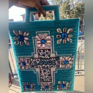 Blue Church Handbag
